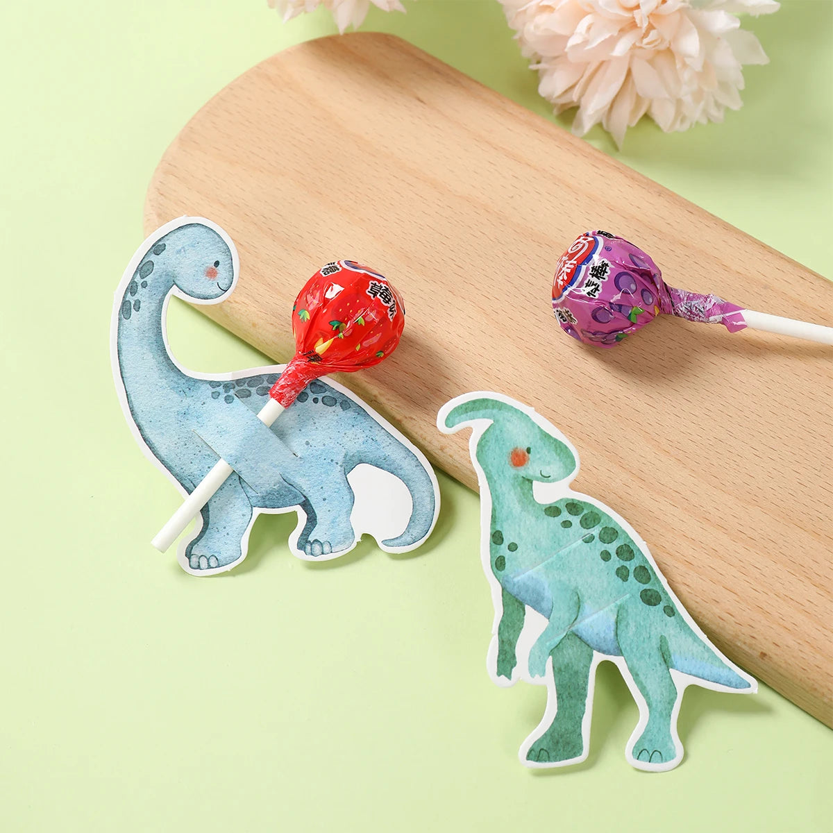 Tarjeta sujetachupetes de dinosaurio, decoración de fiesta de primer cumpleaños de dinosaurio, regalos de fiesta de cumpleaños para niños, fiesta temática de la jungla, tarjeta de caramelos rugido para baby shower