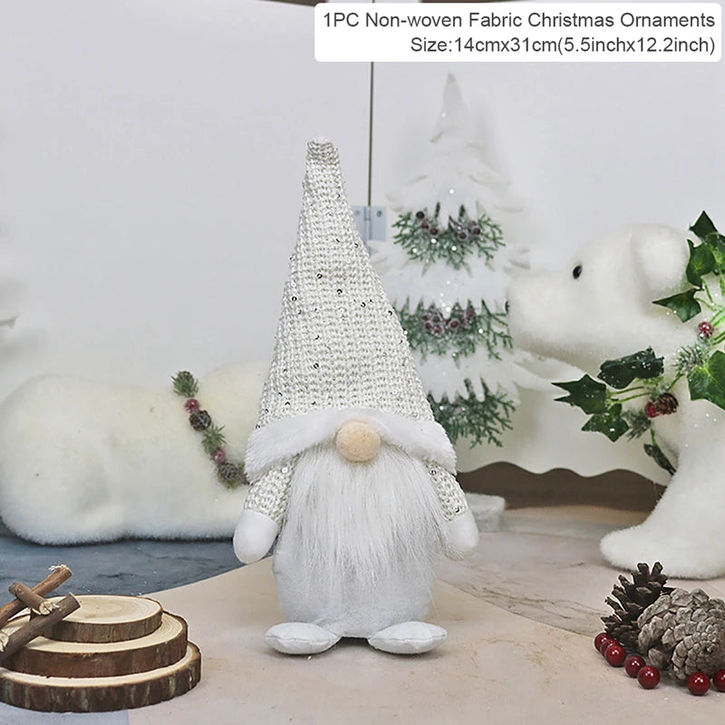 Decoración navideña de Papá Noel para el hogar 2025, decoración de mesa, muñeco de alce, adornos navideños, regalos de Navidad, Feliz Año Nuevo 2026
