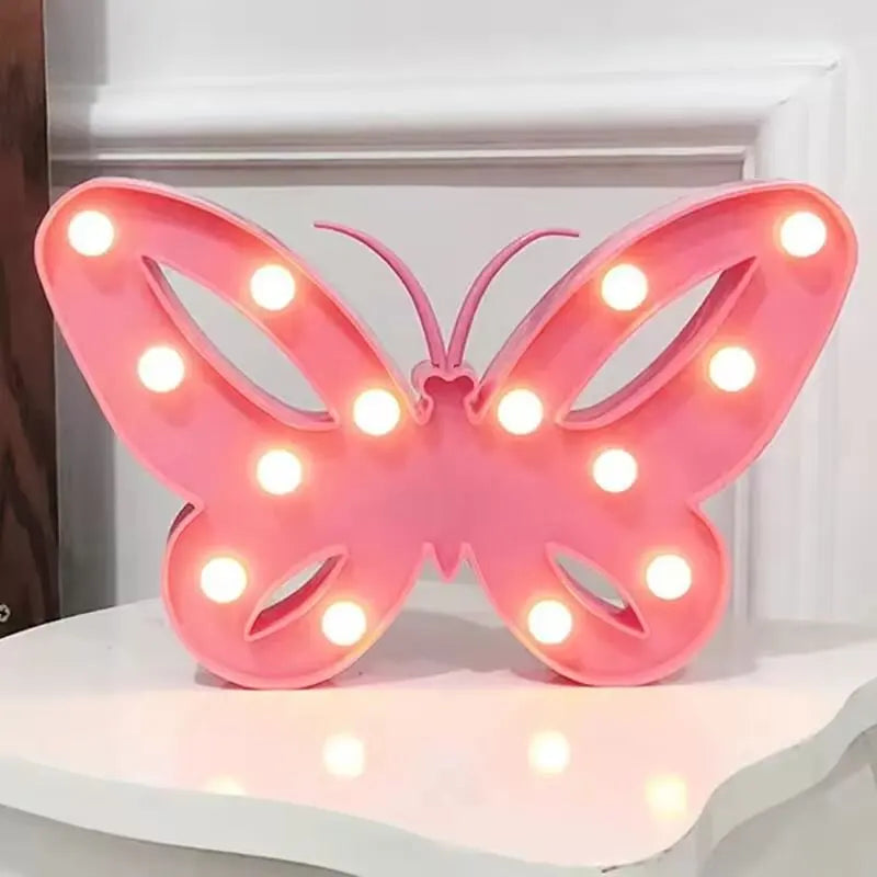 1 lampe créative LED en forme, éclairage mural intérieur à piles, veilleuse décorative pour chambre, table, fête sur la plage et photographie