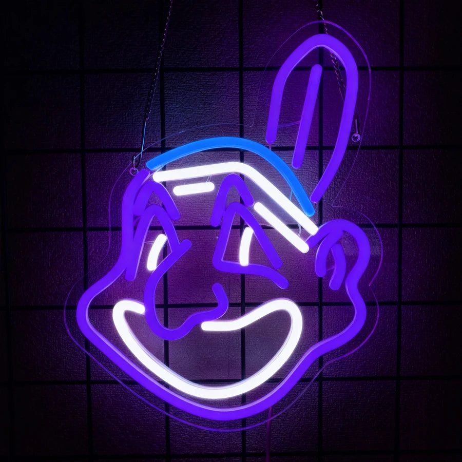 Animation Led Neon Sign, Rabbit Icon, Used For Bedroom, Game Room, Man Cave, Party Decor, Gifts For Teenagers And Boyfriends.