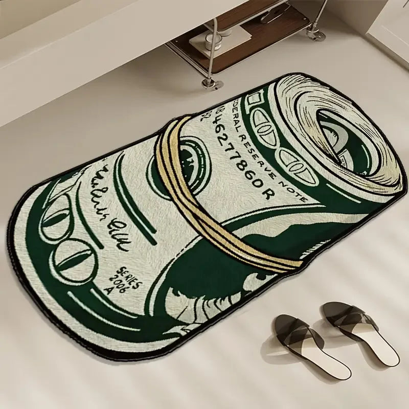Alfombra de dólar creativa VIKAMA, alfombra de área interior cómoda antideslizante, alfombra de cabecera para dormitorio, tapete de baño, decoración del hogar