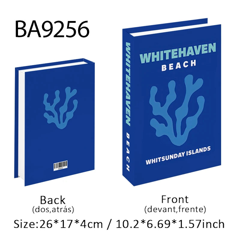 New Travel Decorative Books Book Decoration Luxury Fake Books Decor Table Storage Box Shelf Ornaments Interior Desk Aesthetic