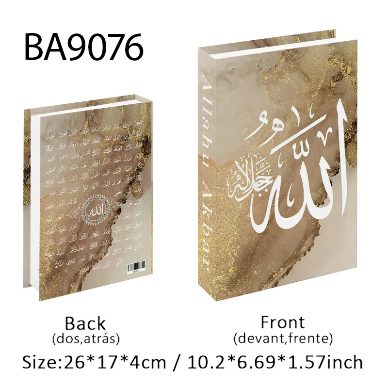 Islamic Mosque Kabaa Luxury Fake Book Home Decor Decorative Books Storage Box Simulation Book Coffee Table Interior Decoration