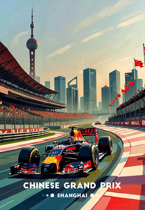 Iconic Formula 1 Racing Grand Prix Poster F1 Super Cars Aesthetic Wall Decor Racing Car Fans Home Room Wall Art Canvas Painting