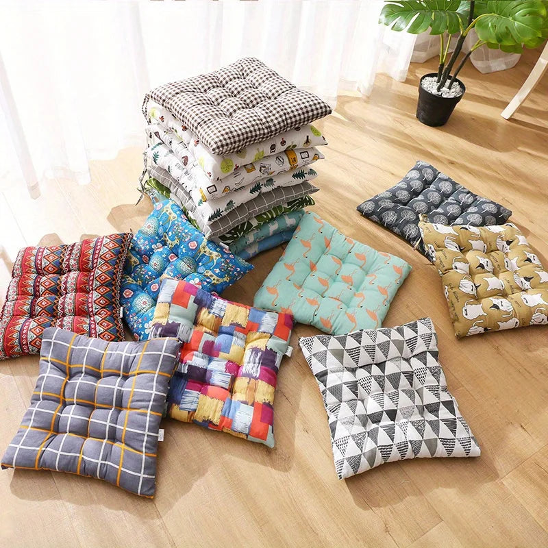 Coussin d'assise carré doux et confortable avec sangle - Parfait pour les chaises de bureau et de maison, tapis de salle à manger en polyester
