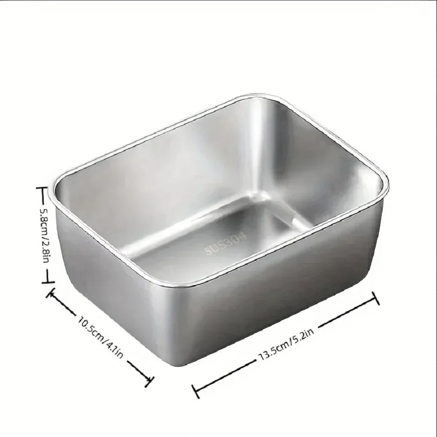 fiambrera de acero inoxidable con tapa sellada, fiambrera pequeña engrosada, caja de almacenamiento y envasado de alimentos para camping
