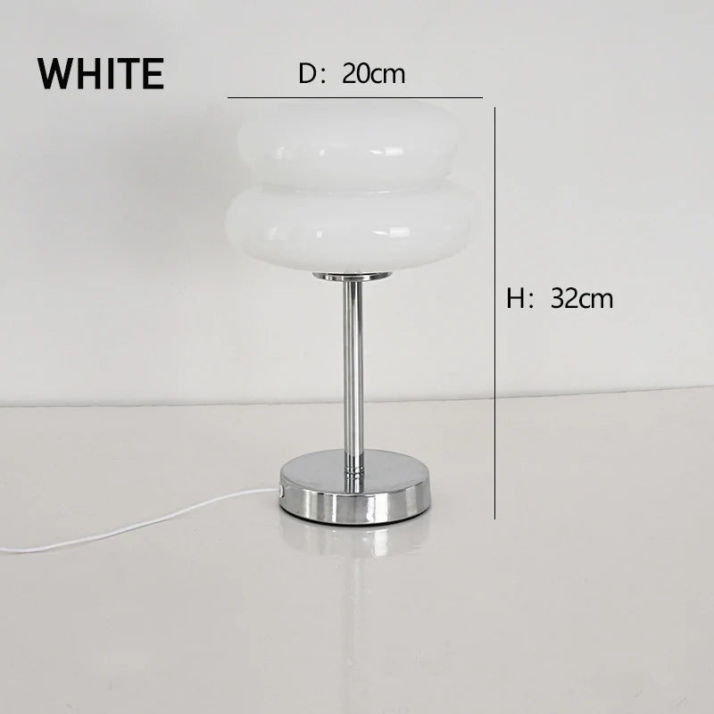 Ins Glass Stained Table Lamp Children's Lamp Bedroom Bedside Atmosphere Lamp Decoration Egg Tart Lamp Drop Shipping Dropshipping