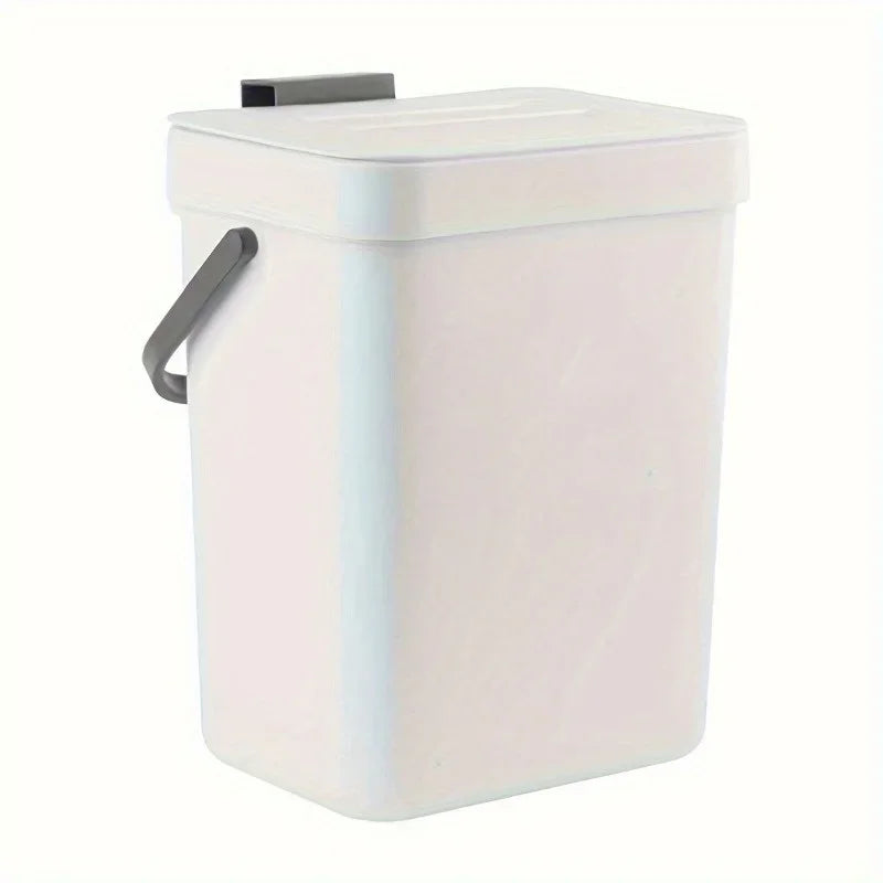 Cubo de Basura Silencioso que Ahorra Espacio - 3/5L, Contenedor Sellado Ecológico para Cocina y Oficina, No Requiere Electricidad