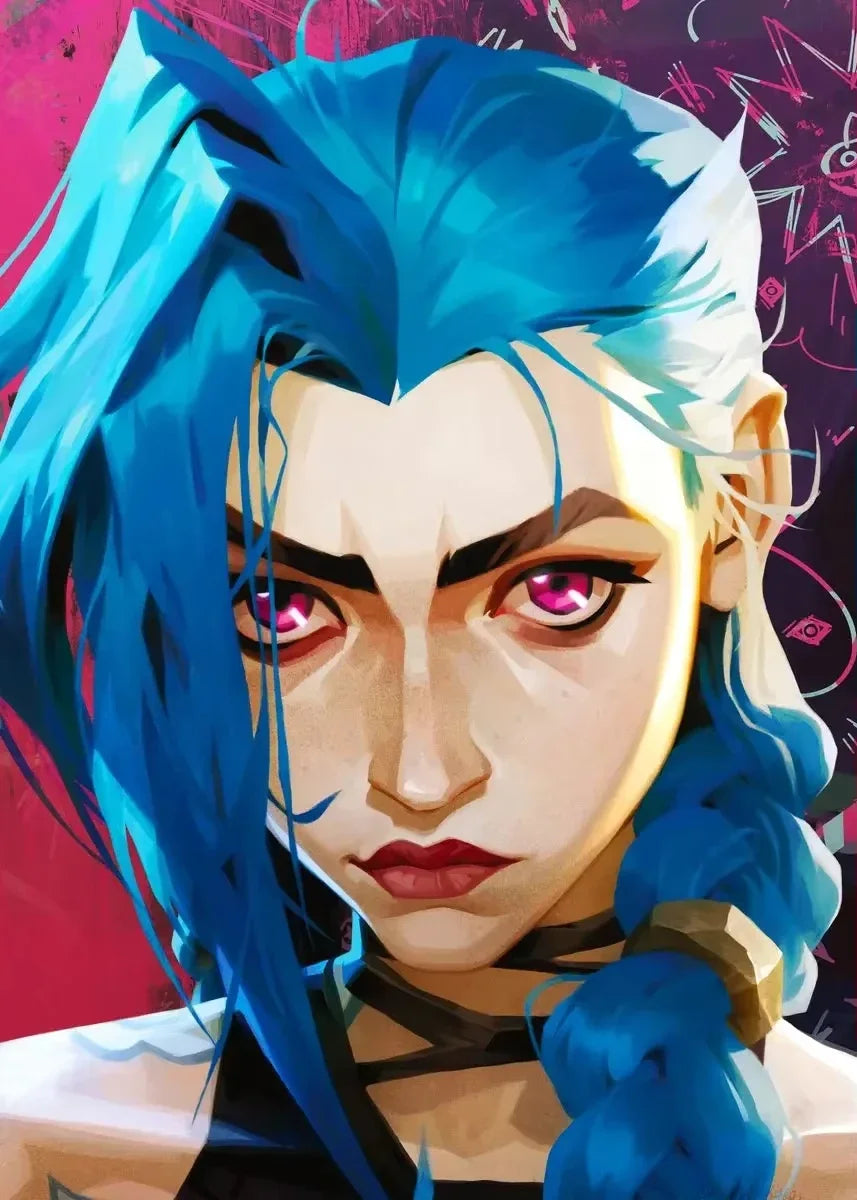 Arcane Season 2 Jinx VI Graffiti Caitlyn Jayce Viktor Character Poster Arcane Anime Game Canvas Printing Wall Art Room Decor