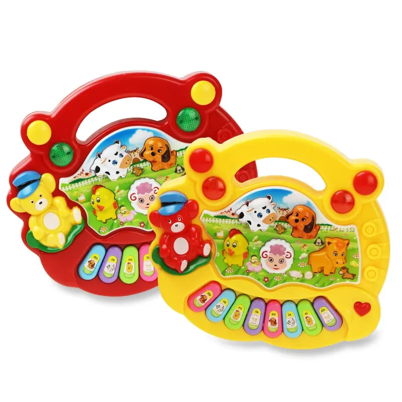 Juguete Musical para Bebés con Sonidos de Animales Teclado de Piano para Niños Instrumento Musical Eléctrico con Luces Intermitentes Juguetes Educativos Tempranos para Niños