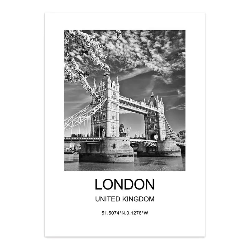 City Poster New York London Paris Wall Art for Livingroom Decoration Picture on The Wall Sheets for Paintings Canvas Home Decor