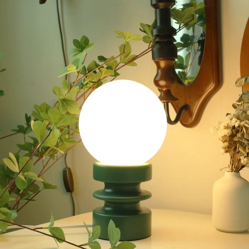 Ins Bauhaus Spring Table Lamp Vintage Nordic Modern Minimalist Homestay Glass Living Room Bedroom Bedside Lamp Drop Shipping