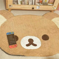 VIKAMA Alfombra Decorativa de Peluche Suave con Diseño de Perezoso de Dibujos Animados, Tapete Cómodo para Sala de Estar, Dormitorio, Decoración del Hogar