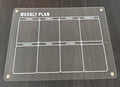 Premium Fridge Board – Clear Acrylic Weekly/Monthly Calendar, Dry/Wet-Erase Memo & Note Organizer