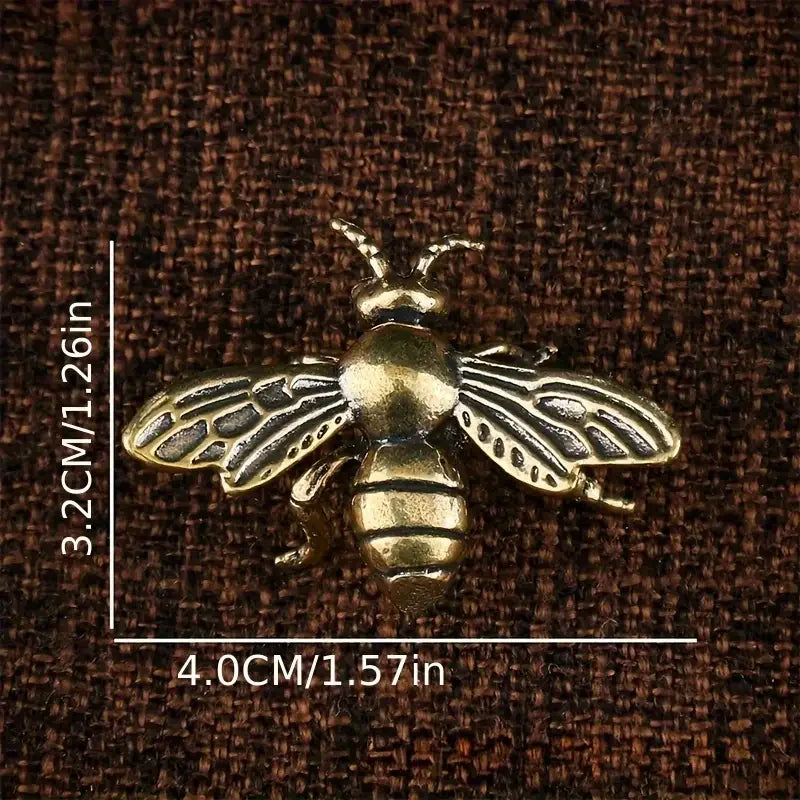 Latón Mantis Grillo Abeja Libélula Insecto Pequeños Adornos Mascota de té Artesanías decorativas de mesa Adornos de animales Adornos de insectos