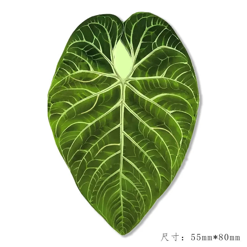 Pegatina magnética de nevera con forma de seta de planta simulada, regalo creativo, pegatina plana de nevera con forma de hoja simulada, decoración del hogar