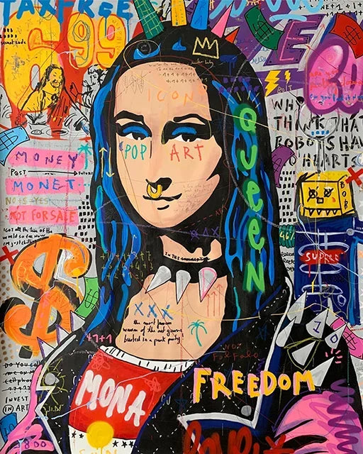 Modern Graffiti Aesthetic Wall Art Banksy Pop Portrait HD Canvas Poster Prints Home Bedroom Living Room Decor Gift