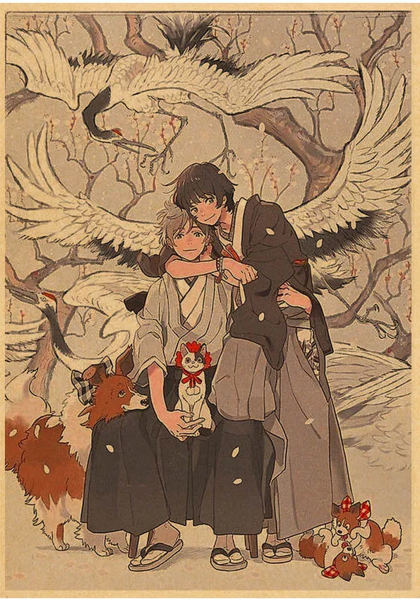 Umibe No Etranger Póster Anime Arte de Pared PÓSTER RETRO vintage papel kraft Pinturas Impresiones Imagen Para Niños Decoración Habitación Hogar Regalo