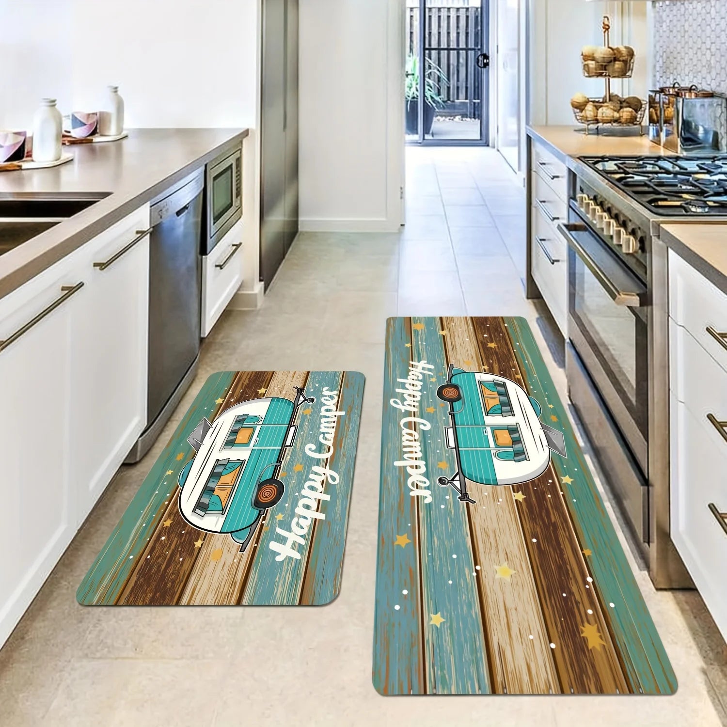 Alfombra de franela para coche con vetas de madera vintage VIKAMA, alfombra suave y cómoda para dormitorio, sala de estar, felpudo de entrada, decoración del hogar