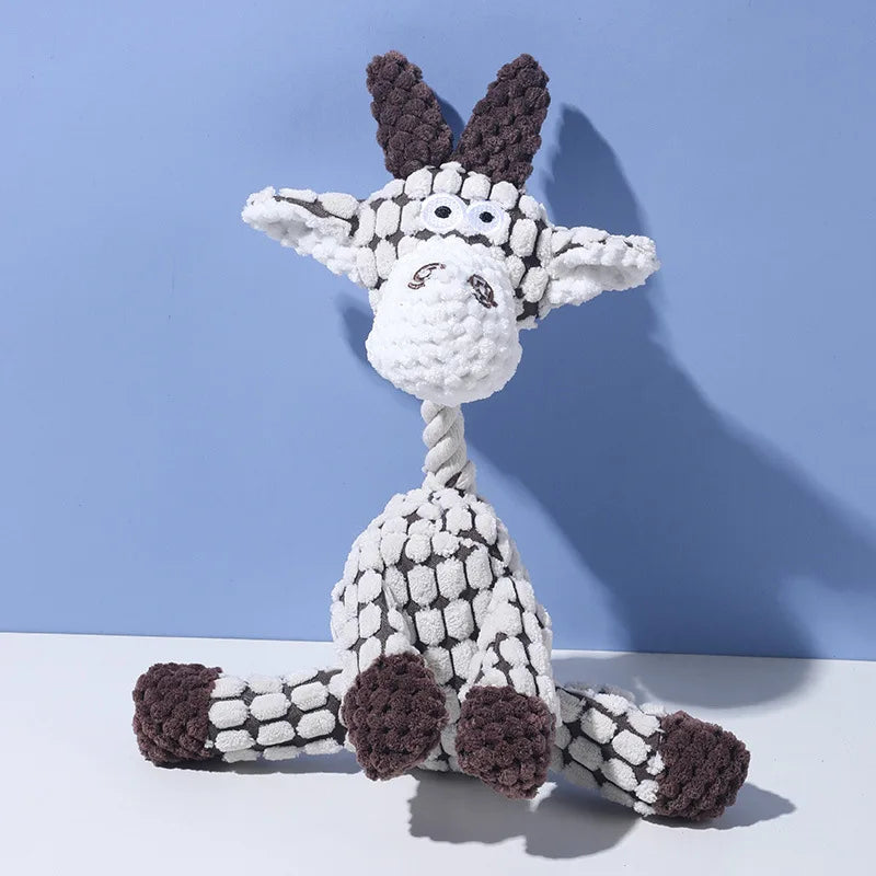 Bonitos juguetes para perros pequeños y grandes, juguetes de peluche chirriantes para perros, juguetes masticables para cachorros, juguetes resistentes a las mordeduras para mascotas, chirriador