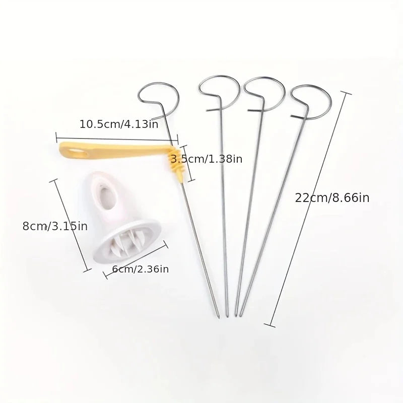Ensemble de 6 Spiralizers en acier inoxydable Coupe-légumes multifonctionnel Parfait pour la préparation de pommes de terre en spirale, de carottes Outil de cuisine