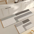 VIKAMA Juego de 2 alfombrillas de cocina beige claro, absorbentes de agua, antideslizantes, estilo escandinavo, para decoración del hogar