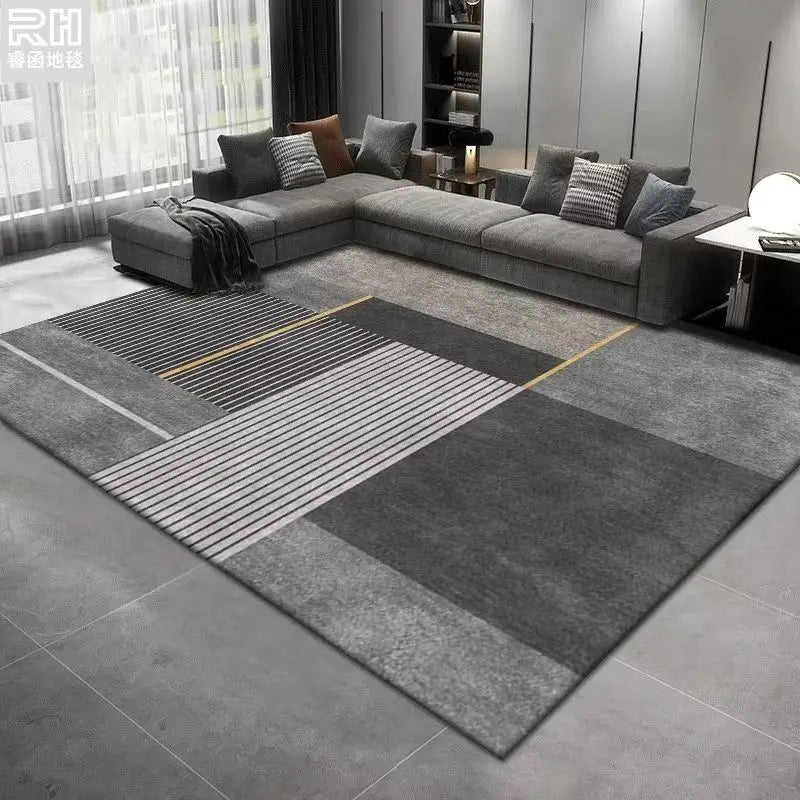 Tapis de salon géométrique simple en cristal, tapis de chambre à coucher, de bureau, d'entrée, résistant à la saleté, antidérapant