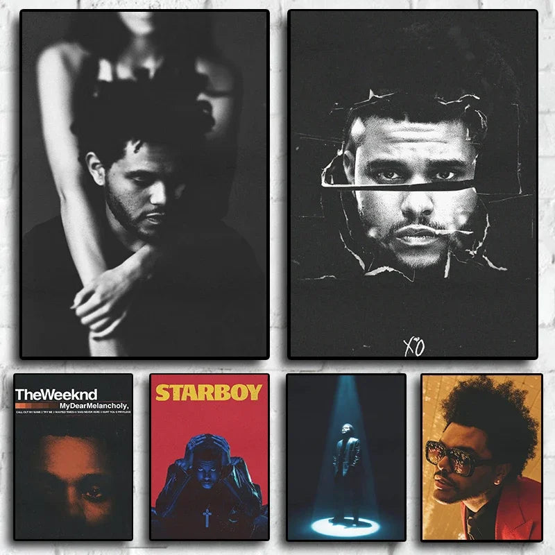 Póster The Weeknd Álbum de música Pop Rap Hip Hop Cantante Fotos de la vida Decoración de la pared Impresión de lienzo para el hogar Cuadros para sala de estar
