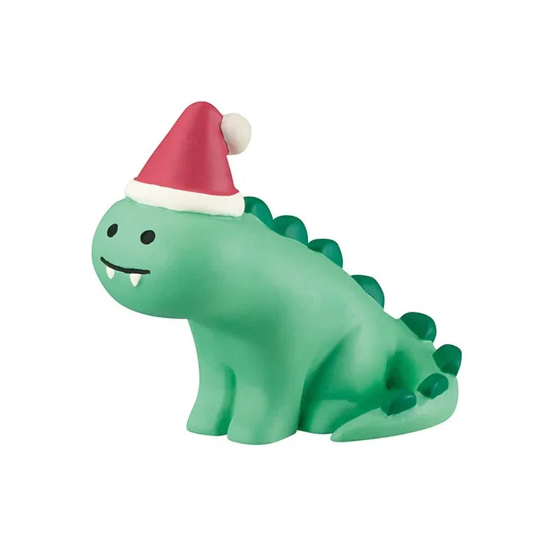 Zakka Figuras Navidad Japonés Creativo Exquisito Mate Resina Navideña Pequeña Decoración Cisne Puff Ukelele Trineo Sofá Reno