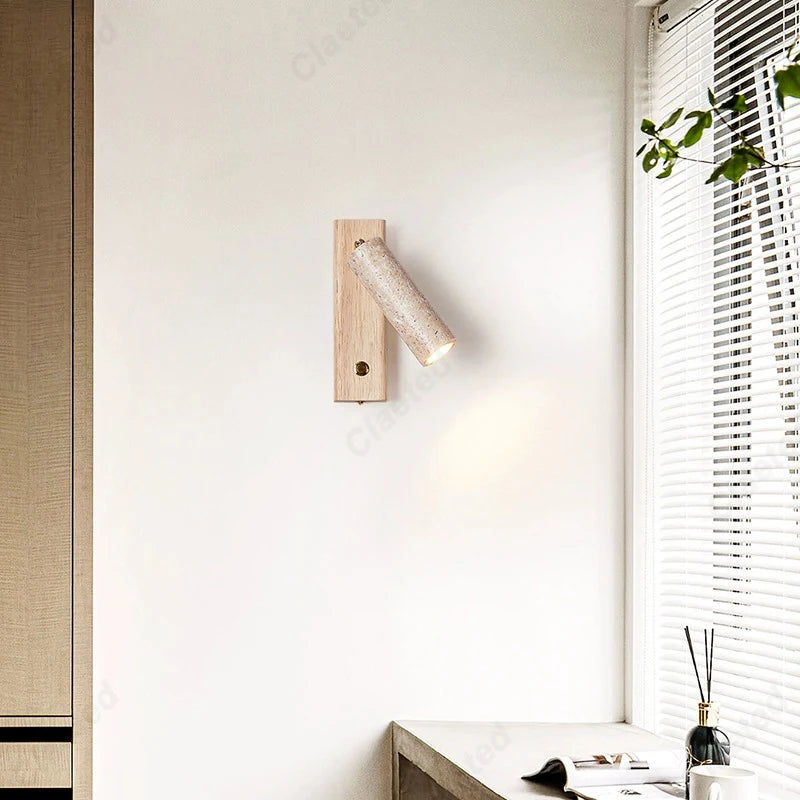 Nouvelle Applique Murale LED Jaune Pierre de Grotte avec Interrupteur Angle Réglable Lampes d'Éclairage Décoratif pour Maison Salon Chambre Chevet