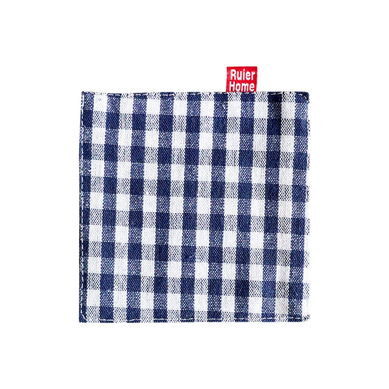 New Stripe Series Multicolor Korean Cotton Coaster Square Fresh Table Cloth Heat Insulation Mat Coffee Cup Placemat Table Decor