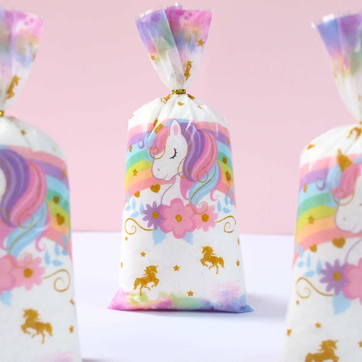 25/50/100 unidades de Bolsas de Embalaje de Caramelos de Unicornio Bolsas de Regalo con Temática de Unicornio para Fiesta de Cumpleaños de Niños, Baby Shower, Suministros para Fiestas de Boda