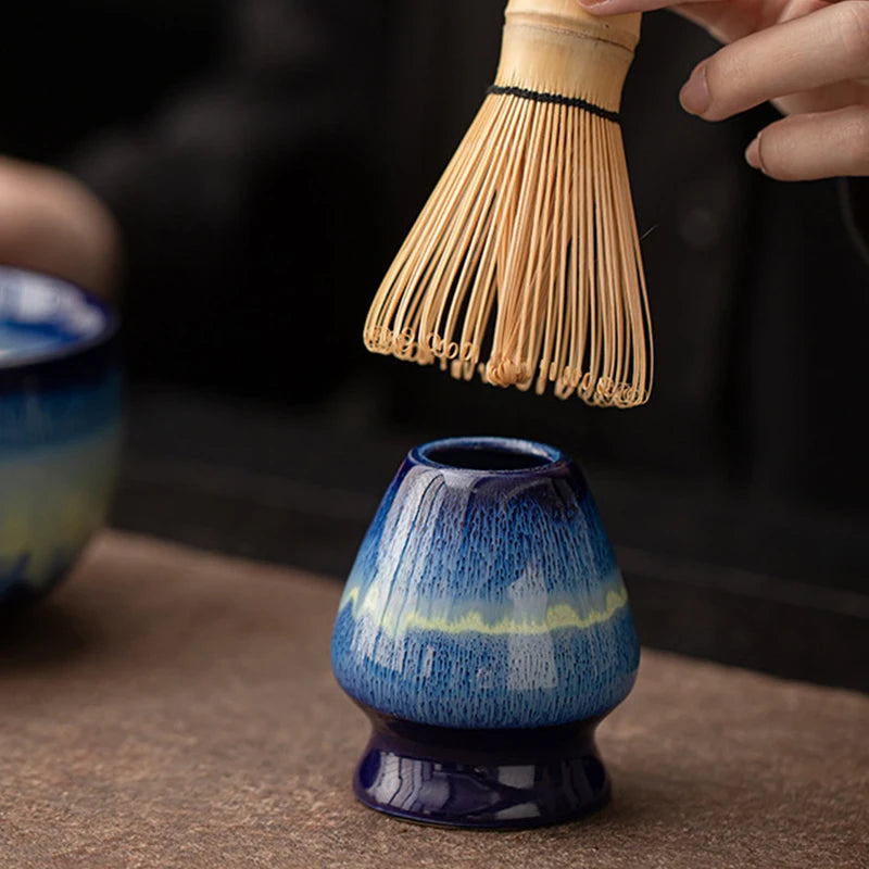 Soporte Cerámico para Batidor de Té Matcha para Comedor, Casa de Té, Ceremonia de Matcha, Soporte para Chasen de Té Verde, Cuenco, Utensilios de Té