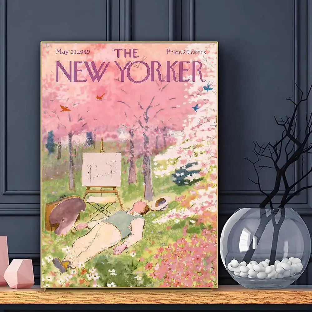 Póster Vintage The N-New Yorker HD Carteles Decoración Hogar Habitación Bar Cafetería Cuadro Arte Pared