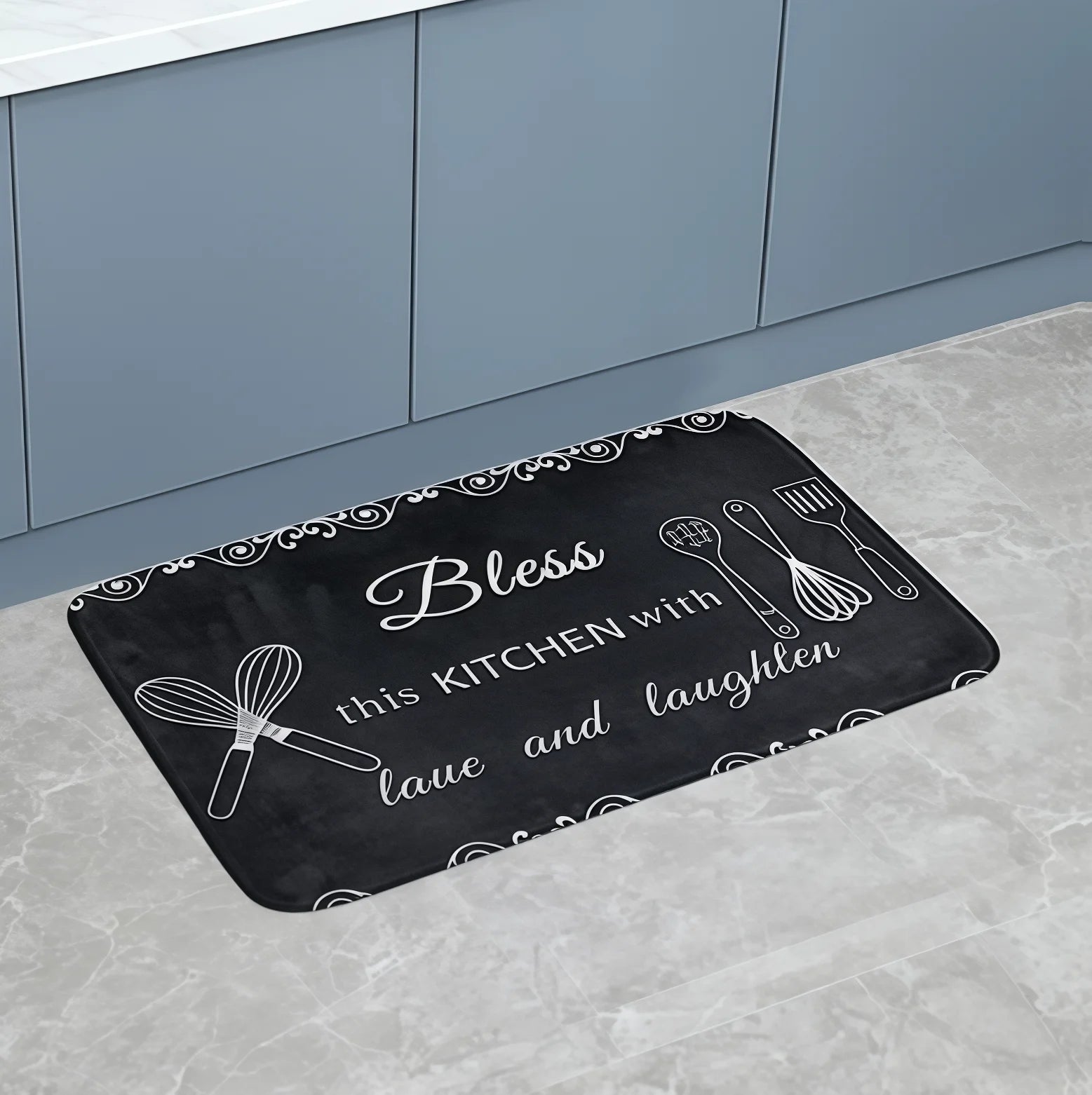 Tapis de sol de cuisine américain VIKAMA antidérapant absorbant tapis décoratif de couloir et d'évier pour la décoration intérieure