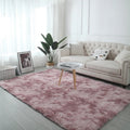 VIKAMA Tapis en peluche Tie-Dye pour salon, décoration douce et moelleuse, tapis de sol pour chambre d'enfants, couverture antidérapante pour bébé