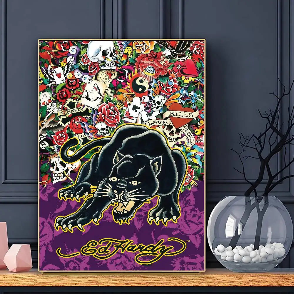 Affiche Murale Imprimée Imperméable FASHION E-Ed H-har-dyS Décoration Esthétique pour la Maison, le Salon, la Chambre, le Bar