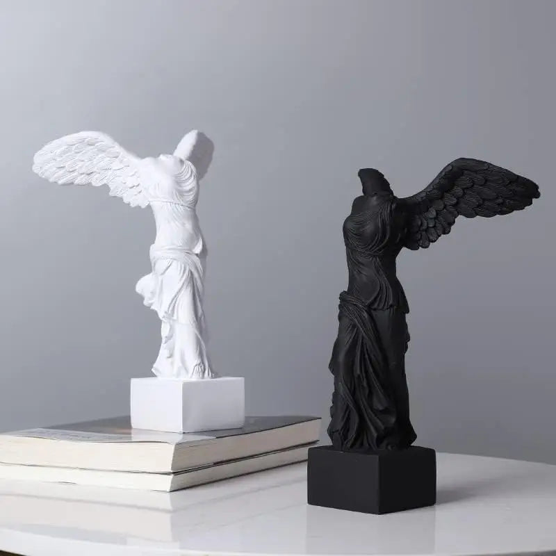 Statue Grecque Résine Romaine Louvre Victoire Ailée Déesse Figurine Ange Sculpture Décoration Maison Salon Bureau Ornement