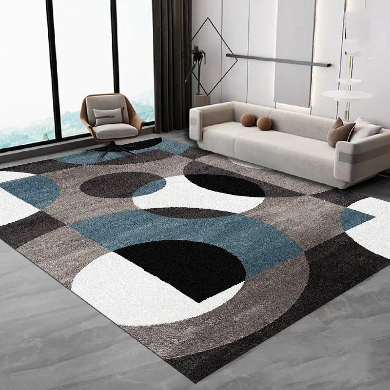 VIKAMA Nordic Simple Alfombra Sala de estar Mesa de centro Franela Alfombra grande Antideslizante Dormitorio Mesita de noche Alfombrilla Decoración del hogar