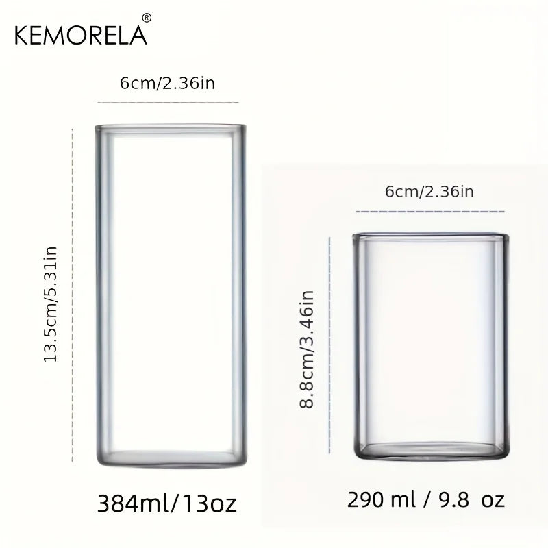 Lot de 4 verres à boire de 440 ml/550 ml, verres à highball fins, grands verres transparents pour eau, jus, bière, boissons et cocktails.