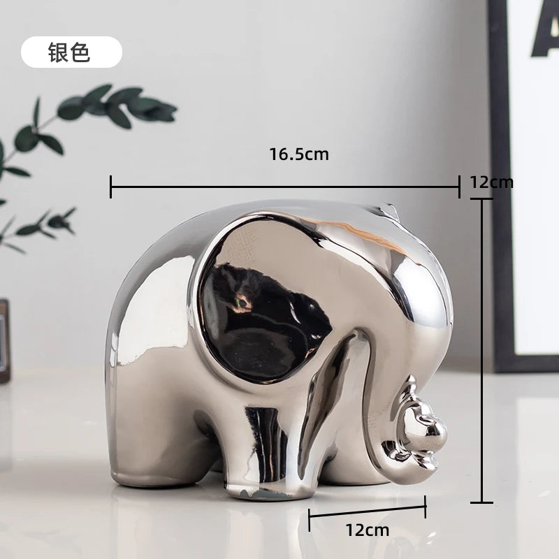 Cartoon Elephant Figurine Boho Home Decor Ornament Living Room  Wine Cabinet DesktopTV cabinet Home