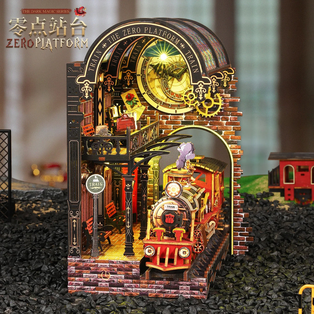 ZERO PIATFORM Kit DIY de Diorama 3D Nook, Micro Scène de Rue Miniature, Projet de Construction de Maquette en Bois pour Adultes, Cadeau Créatif