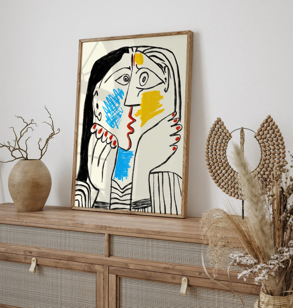 Picasso Exhibition poster, Picasso The Kiss Art Print, Gift Idea for friends, Picasso Exhibition Wall Art Decor, Famous Artist