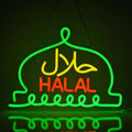 Letreros de neón Halal, comida Halal, restaurantes árabes, letreros luminosos LED para negocios, tiendas, para decoración de paredes, alimentados por USB