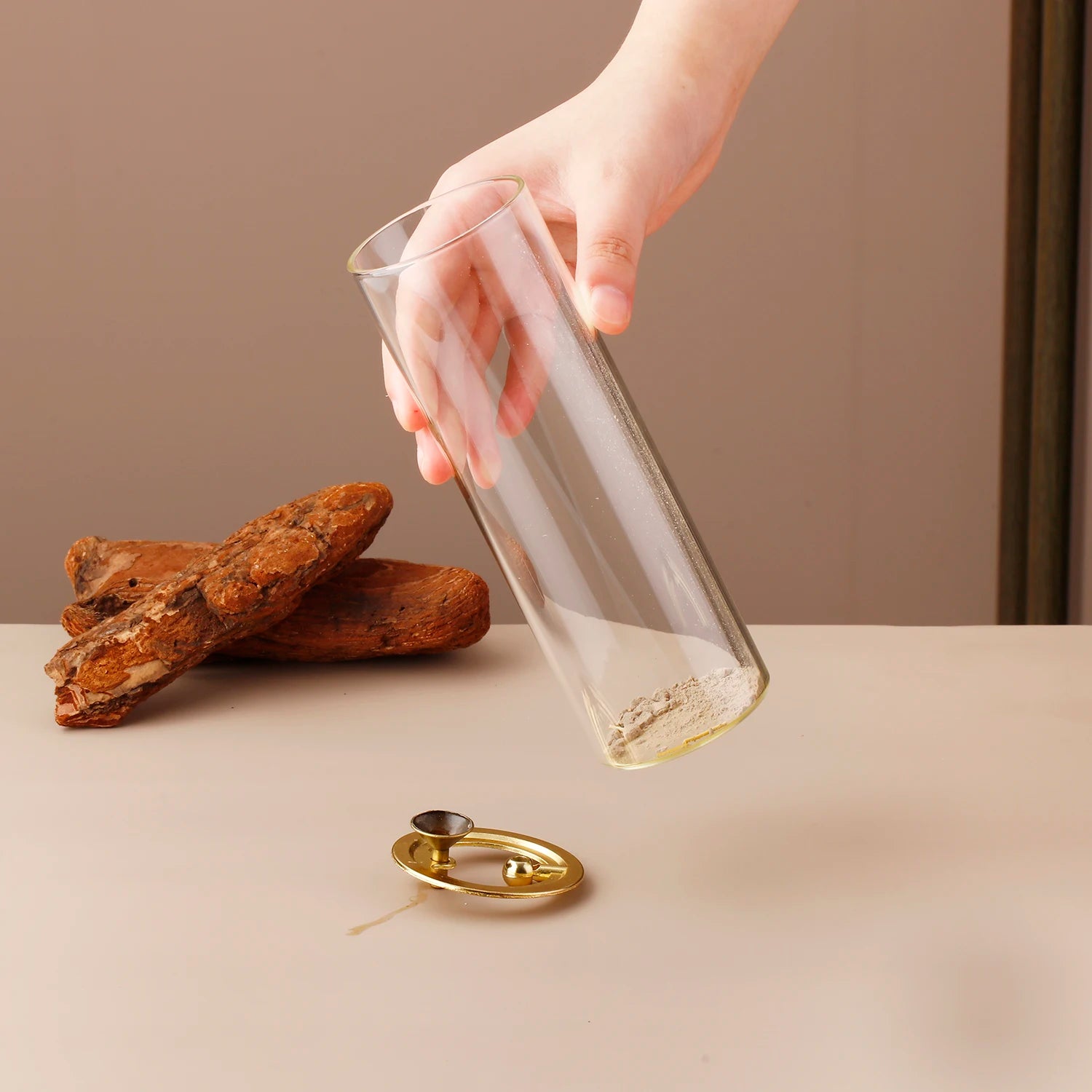 Soporte de incienso de cristal 2 en 1, quemador de incienso de reflujo para cono de incienso, soporte de varitas de incienso anti-ceniza para meditación, yoga, spa