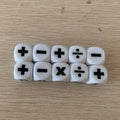 10 Dados de Símbolos de Suma y Resta, Accesorios Auxiliares de Operación, Dados de Multiplicación y División