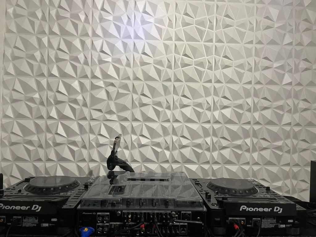 20 Paneles de Pared 3D 30x30cm Decoración de Pared Interior para Sala de Estar Dormitorio Hotel Oficina Mural Azulejo-Panel-Molde Adhesivo de Pared 3D