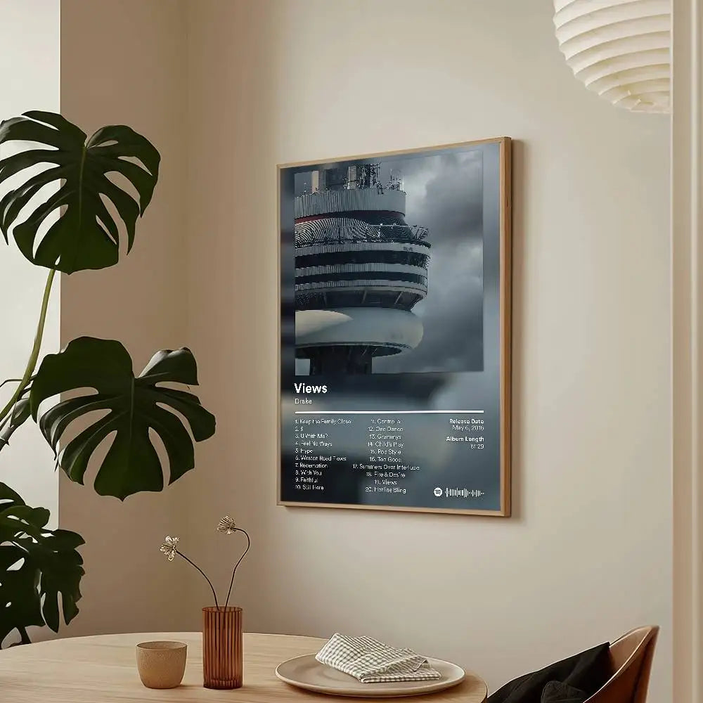 Chanteur Drake Chansons sexy pour vous Affiche d'album chaude Art HD Autocollant mural imperméable pour salon, bar, décoration de maison