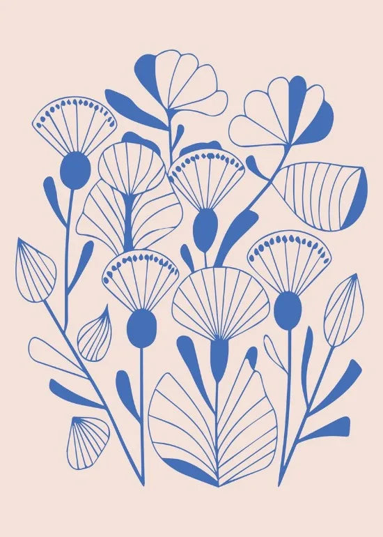 Abstract Floral Art Prints Poster Abstract Botanical Flowers Leaves Poster Canvas Painting Boho Home Room Aesthetic Wall Decor