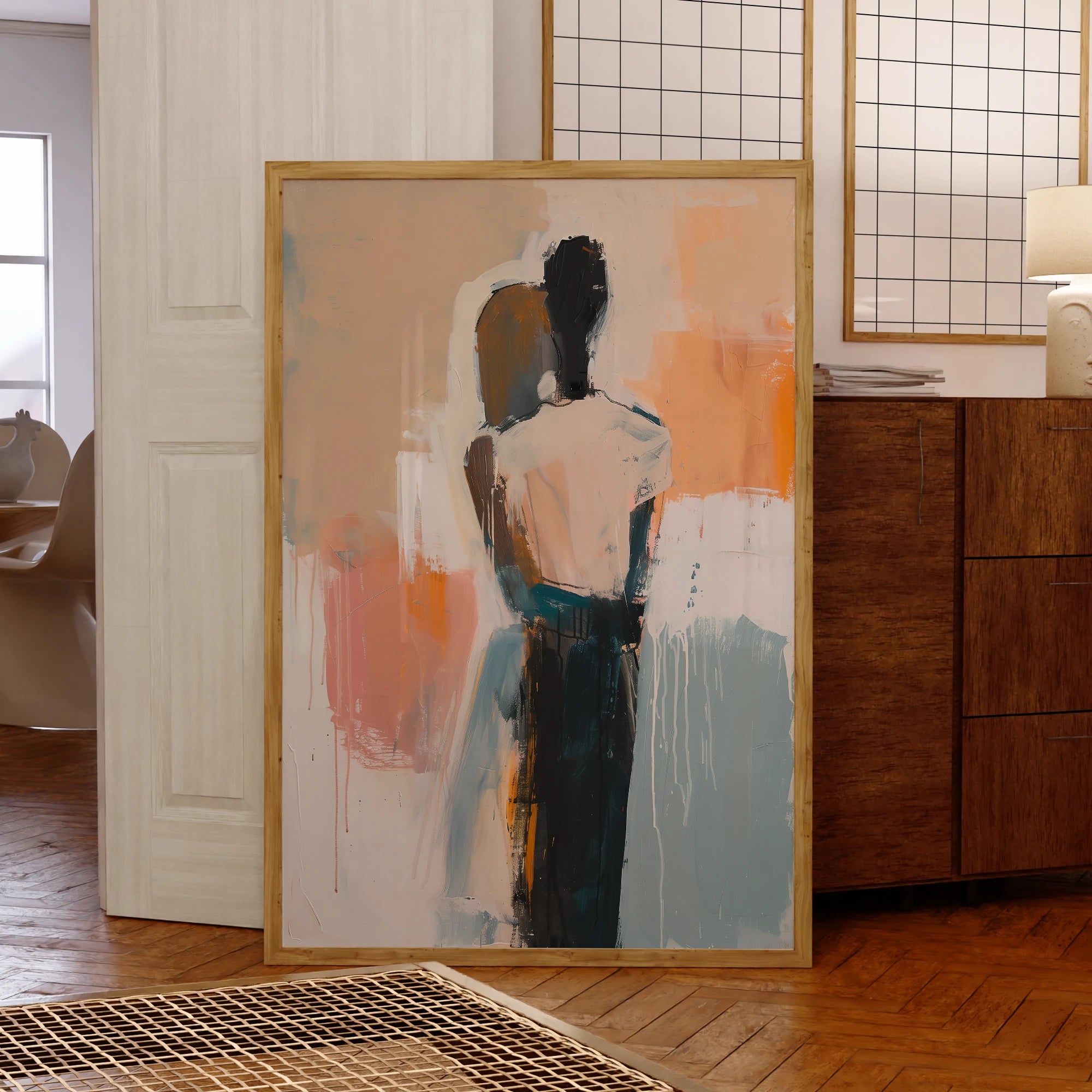 Modern Abstract Contemplation In Color Painting Art Canvas Print Poster Picture For Living Room Bedroom Wall Art Home Decor